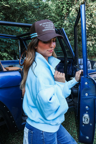 Aspen Snap Button Pullover • Light Blue