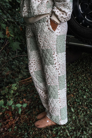 Harvest Wishes Quilted Pant Set • Sage