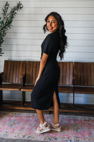 Caroline shift dress • black