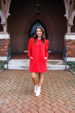 Love & Joy Pocket Dress • Red