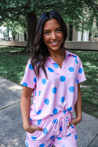Playful Pop Short Set • Pink/Blue