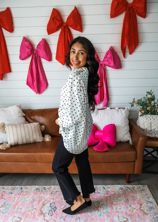Poppy Polka Dot Blouse • Ivory - FINAL SALE