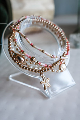 By The Seashore Bracelet • Pink Mix