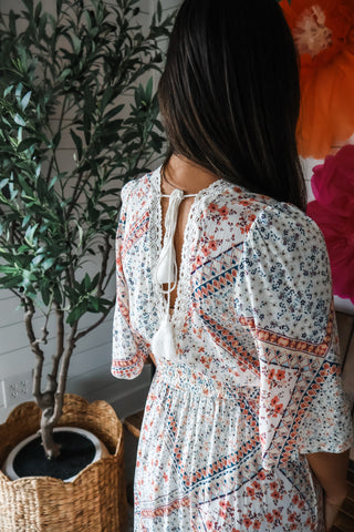 Bohemian Muse Floral Maxi • White Multi