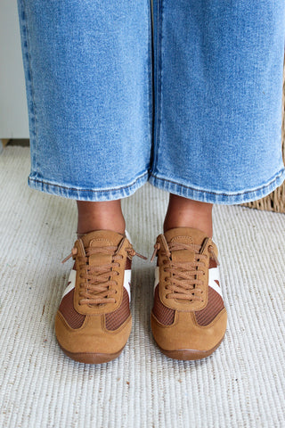 Mavis Mesh Panel Sneaker • Tan