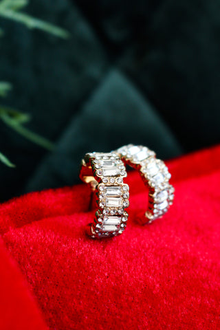 Dazzle & Delight Hoop Earrings • Gold