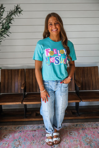Follow Jesus Graphic Tee • Teal