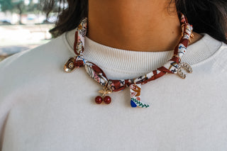 Giddy Up Charm Scarf Necklace