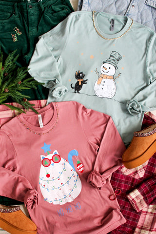 Whisker Wonderland Graphic Tee • Sage