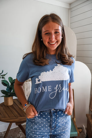 Home Grown Graphic Tee • Denim Blue