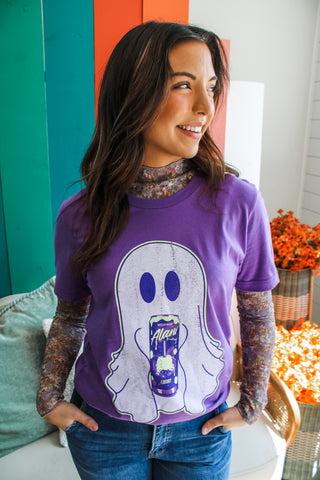 Lovely In Lace Mesh Top • Mauve Floral