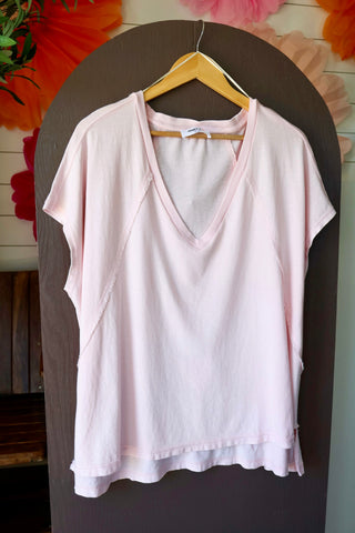 Summer Sale 59 • Pink Oversized High Low Tee - FINAL SALE