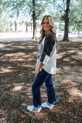 Inner Peace Patchwork Top • Black/Cream