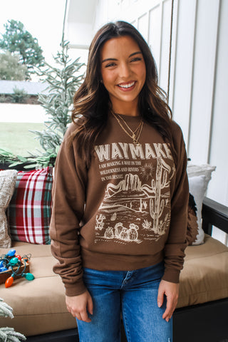 Waymaker Graphic Sweatshirt • Chocolate