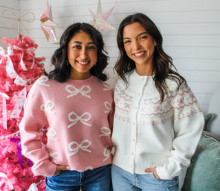 Fairisle Fancy Cardigan Sweater • Ivory - FINAL SALE