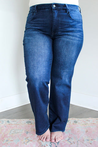 Molly Mid Rise Straight | Tummy Control • Dark Indigo - PLUS