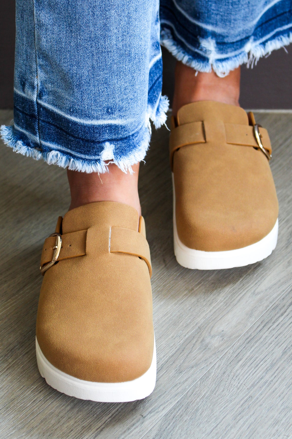 Oakley Platform Buckle Clog • Tan | Online Exclusive