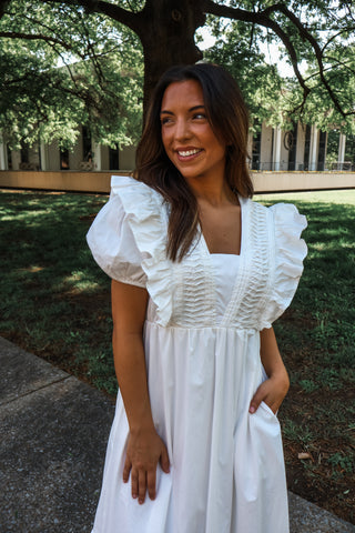 Lovely steps • white midi dress