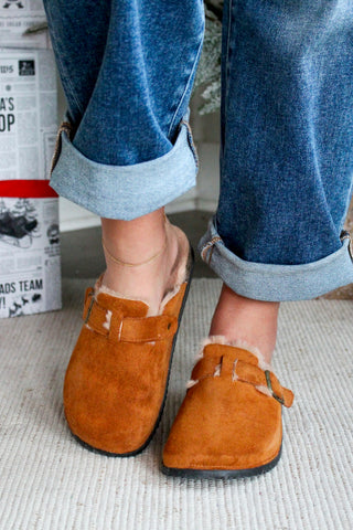 Better Find Out Buckle Clog • Camel