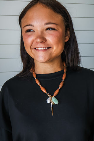 Western Wonder Statement Necklace • Brown Multi