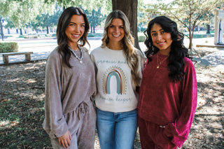 Promise Maker Promise Keeper Graphic Sweatshirt • Cream