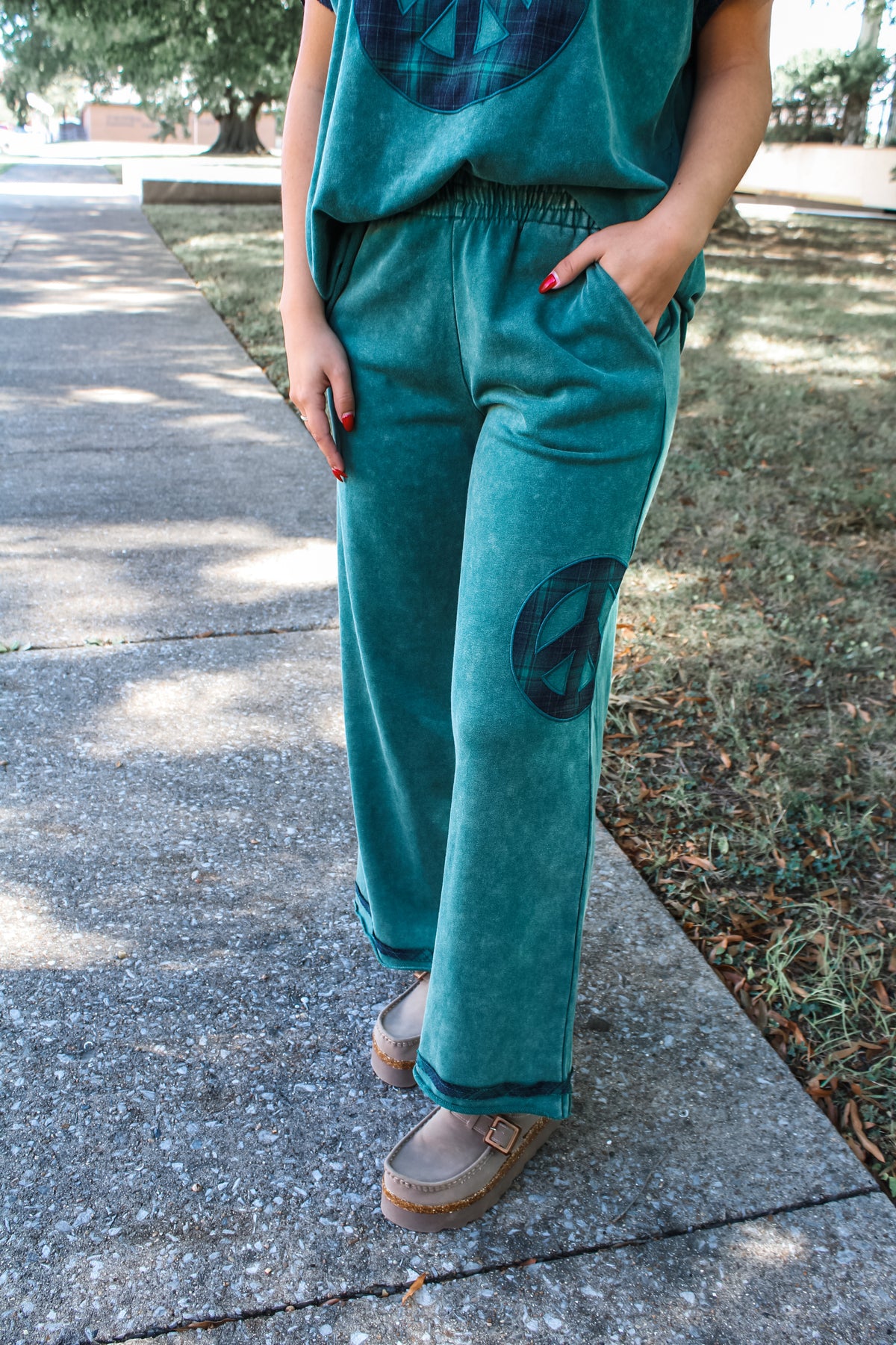 Peace Seeker Wide Leg Pant • Mineral Emerald