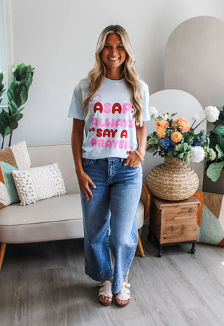 Always Say A Prayer Graphic Tee • Blue