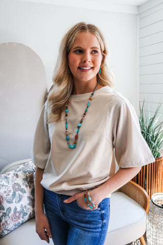 Fall Frenzy 20 • Linen Mixed Media Pullover - FINAL SALE