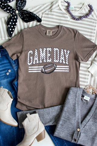 Game Day Football Graphic Tee • Mocha