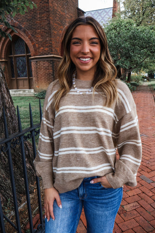 Storyteller Striped Sweater • Heather Tan