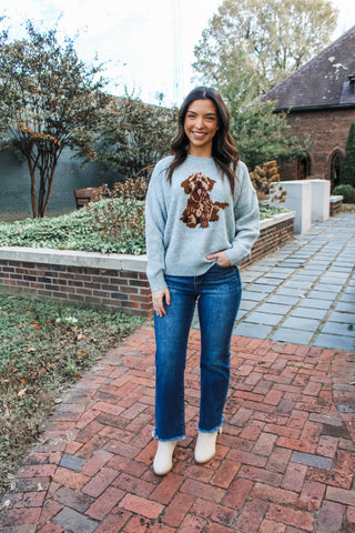Full Of Joy Puppy Sweater • Heather Grey