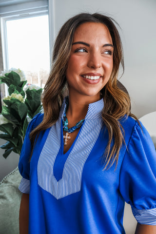 Radiant Revival Cross Scarf Necklace • Teal