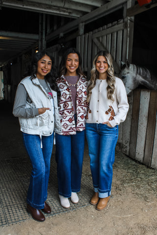 Wild West Aztec Shacket • Wine Multi