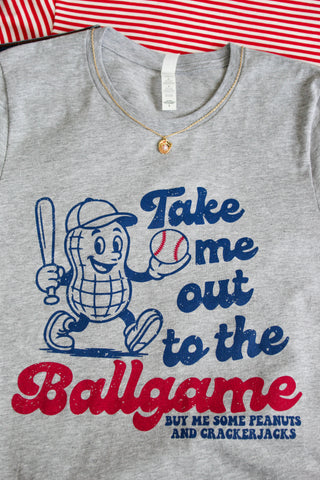 Take Me Out To The Ballgame Graphic Tee • Heather Grey