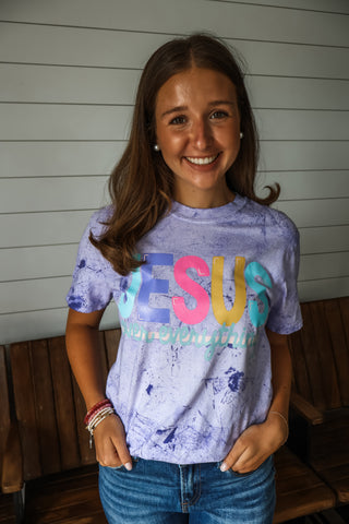 Jesus Over Everything Graphic Tee • Amethyst