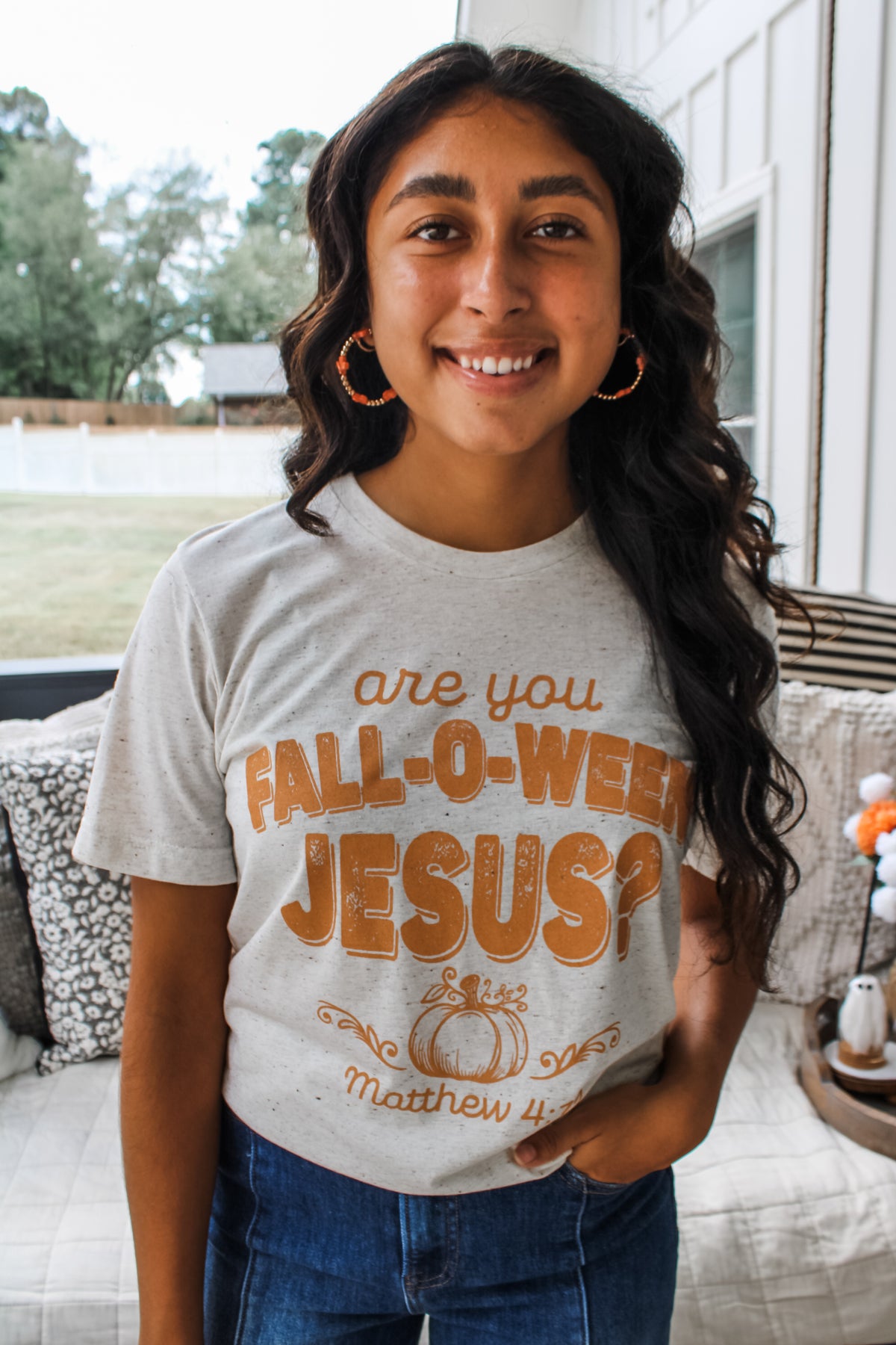 Are You Fall-O-Ween Jesus Graphic Tee • Heather Cream - FINAL SALE