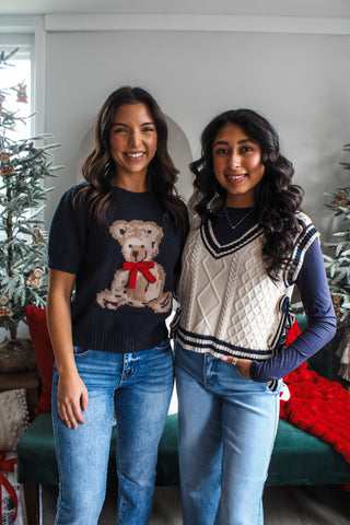 The Best Gift Teddy Sweater • Navy