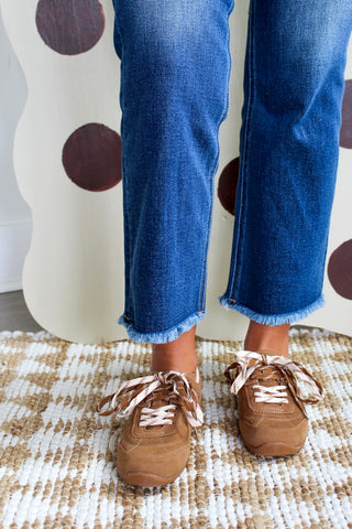 Double Play Lace-Up Sneaker • Dark Tan