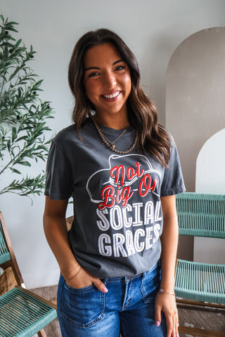 Not Big On Social Graces Graphic Tee • Pepper