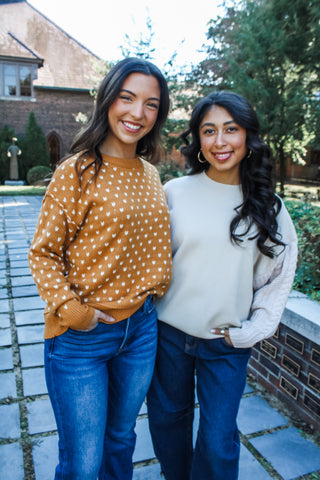 Memory Lane Cable Sweater • Cosmic Latte