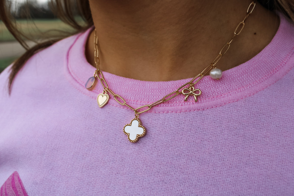 Simple & Sweet Charm Necklace • Gold