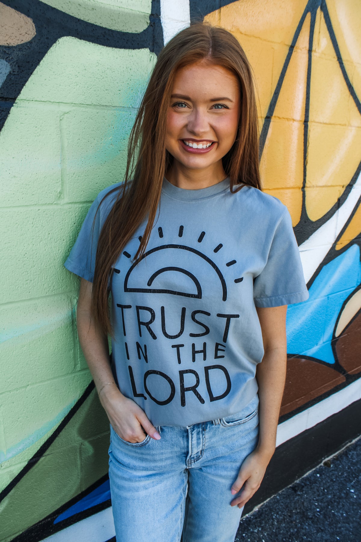 Trust In The Lord Graphic Tee • Cloud Grey