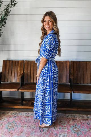 Postcard Perfect Shirtdress • Blue