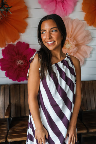 Capri Coast One-Shoulder Maxi