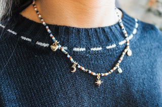 Follow The Star Charm Necklace • Multi
