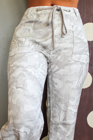 Woodland Camo Barrel Pants • Grey