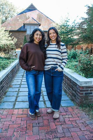Cabin Fever Striped Sweater • Navy