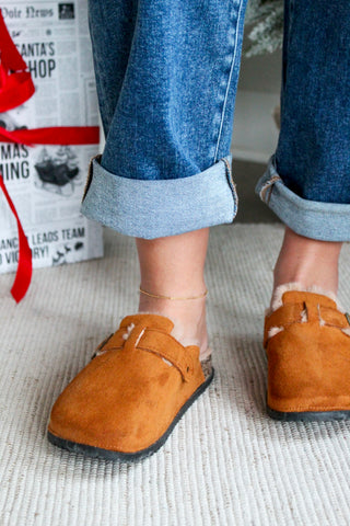 Better Find Out Buckle Clog • Camel