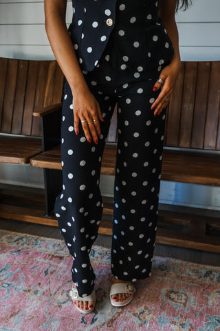 Polka Dot Chic Pant Set • Black - FINAL SALE