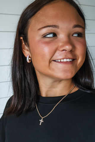 Inner Sparkle Cross Necklace • Gold